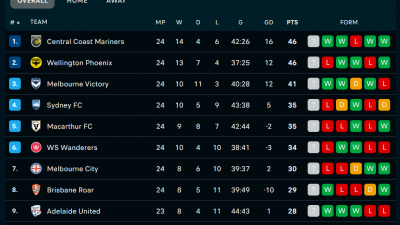 재미있는 호주 축구 리그